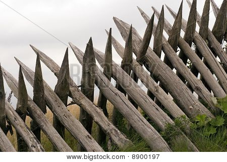 Gros plan des palissades