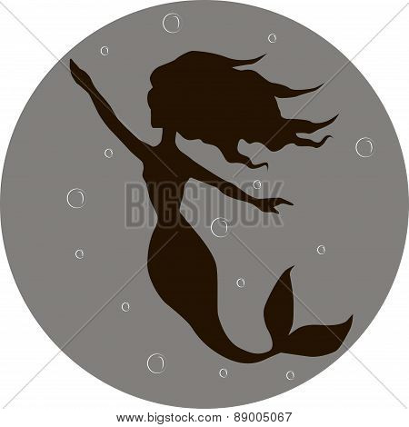 Silhouette mermaid
