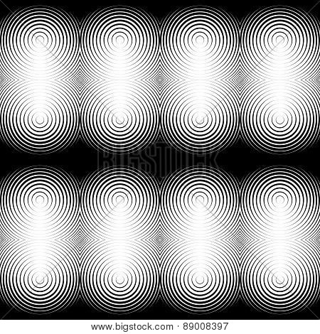 Design Seamless Monochrome Ellipse Pattern
