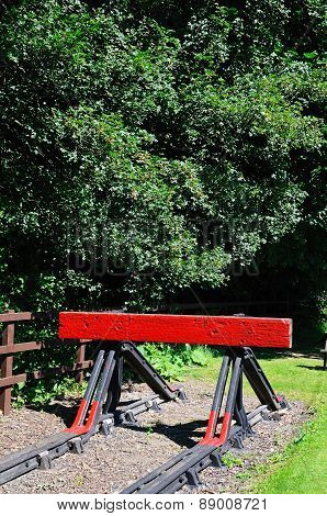 Railway buffer stop, Highley.