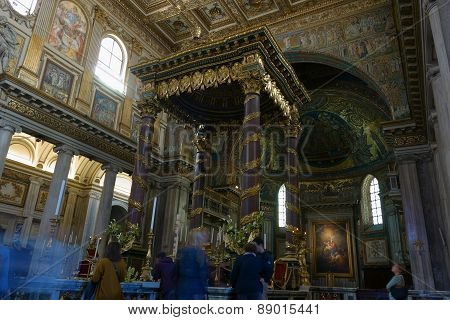 Santa Maria Maggiore Interior In Rome