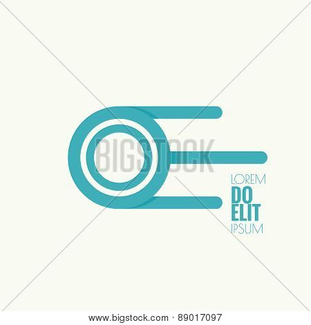 Abstract vector logo design template.