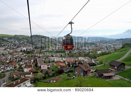 City View Kriens with lift on Mount Pilatus