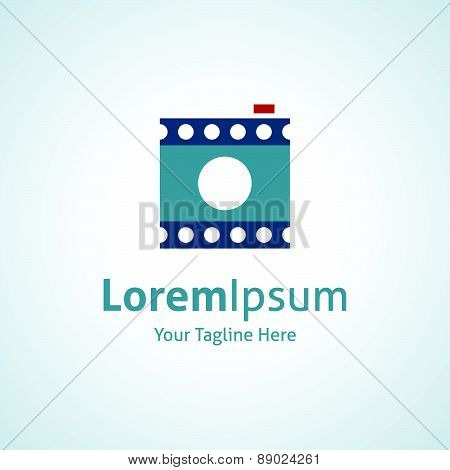 Photo perfect capture film vector logo icon