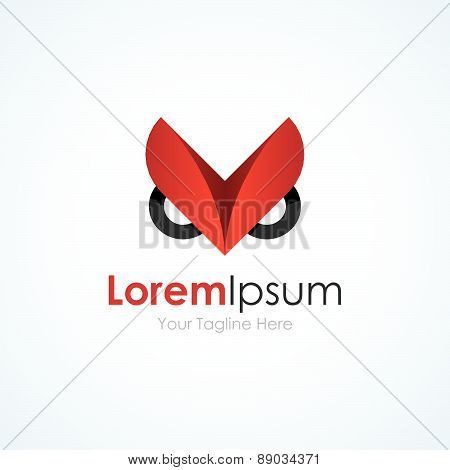 Angry owl get pro icon simple elements logo