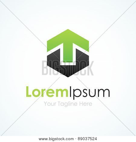 Strong base green arrow up grow concept elements icon logo