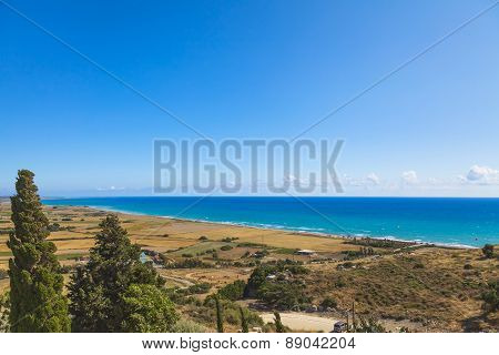 Panoramic view of the Cyprus coast