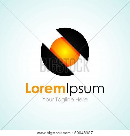 Technology circle core simple business progressive icon logo