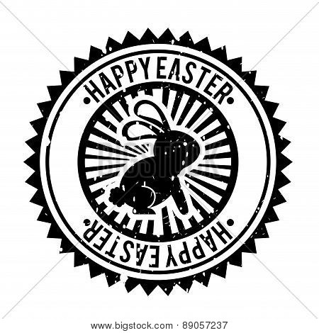happy easter over white background vector illustration