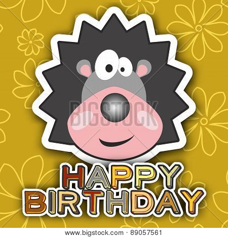 Happy Birthday Card Design. Vector Illustration