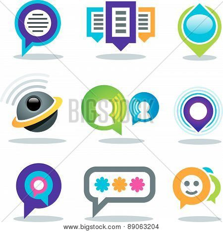 Communication of social people in world logo community media and internet network service