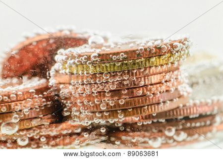 Old Thai Coin Under Water