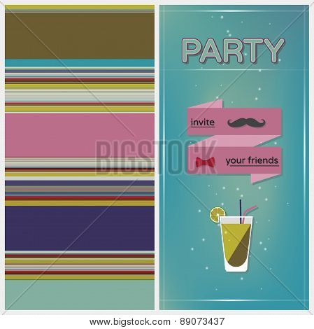 Geometric Color  Striped Pattern Background