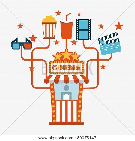 cinema design overwhite  background vector illustration