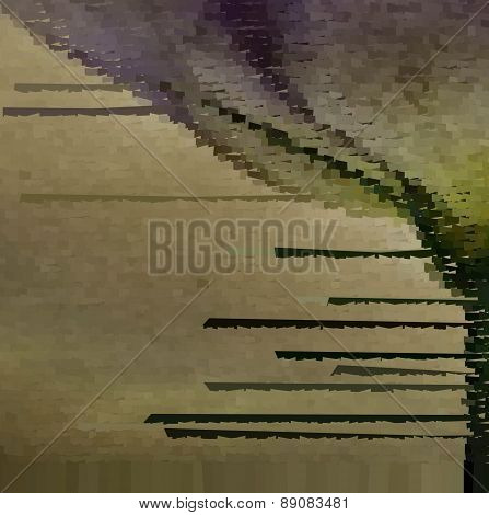 Abstract The Broad Strokes Wood Brown And Green