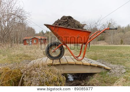 Wheel Barrow Full Of Mud
