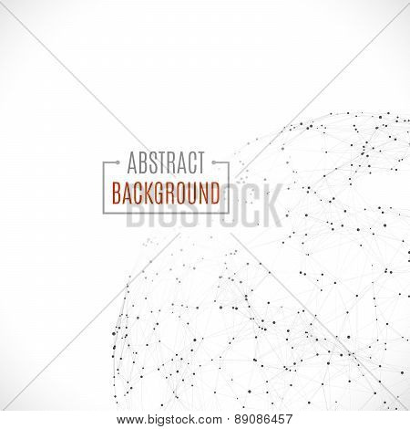 Wireframe mesh polygonal sphere.