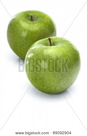 Apples on whit ebackground - close-up