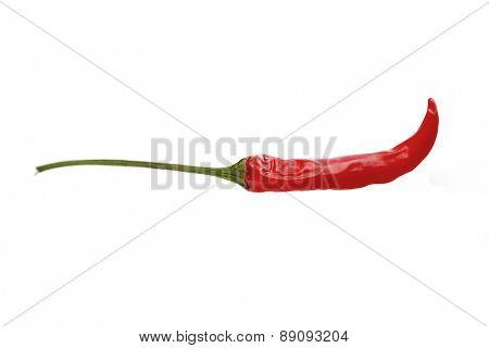 Red chili peppers on white background