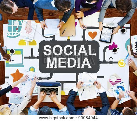 Social Media Social Networking Technology Connection Concept