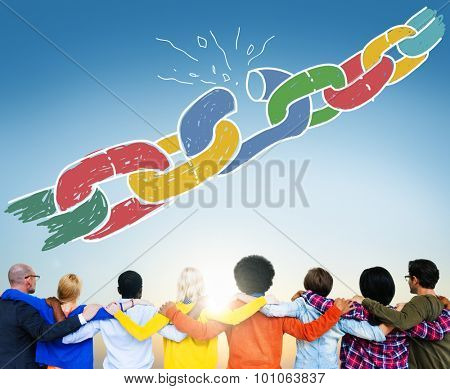 Chain Broken Stress Pressure Freedom Concept