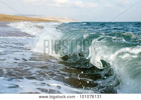 Storm On A Deserted Sandy Beach
