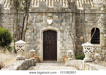 Architectural detail in Algarve, Portugal, Europe