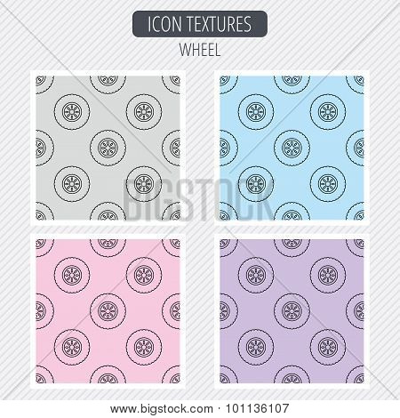 Car wheel icon. Tire service sign.