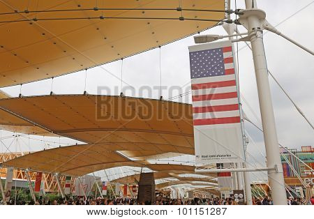 Milan, Italy - 8Th September, 2015. Expo Milano. Detail Of Usa Pavilion