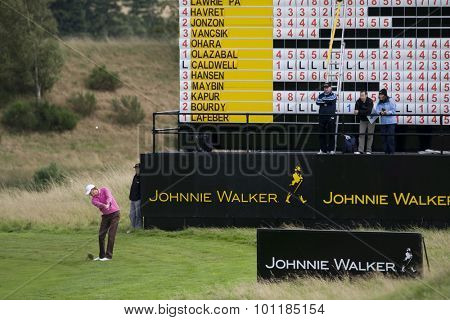 GLENEAGLES SCOTLAND, 28 AUGUST 2009. Maarten Lafeber (NED) competing in the second round of the European Tour Johnnie Walker Championship.