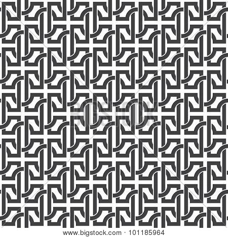 Seamless pattern of intersecting letters H