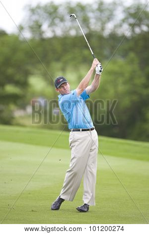 KENT ENGLAND, 27 MAY 2009. Shaun MICHEEL (USA) playing in the first round of the European Tour European Open golf tournament. 