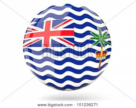 Round Icon With Flag Of British Indian Ocean Territory