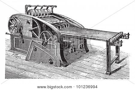 Spreader linen, vintage engraved illustration. Industrial encyclopedia E.-O. Lami - 1875.