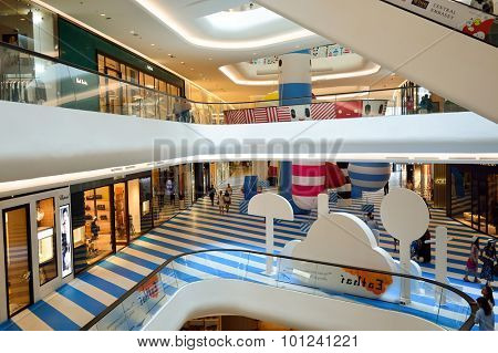 BANGKOK, THAILAND - JUNE 20, 2015: shopping center interior. Shopping centres such as Siam Paragon, Central World Plaza, Emperium, Gaysorn and Central Chidlom become shopping Mecca for shopaholics