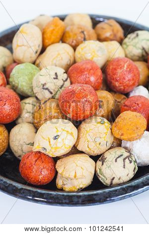 Sweets beans with colored sugar coat