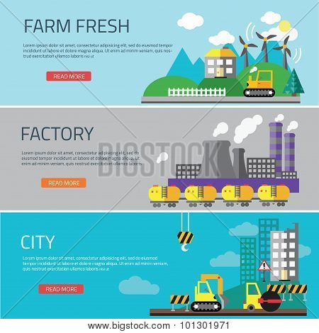 Factory landscape, Ecology Concept