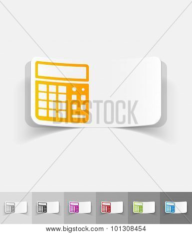 realistic design element. calculator