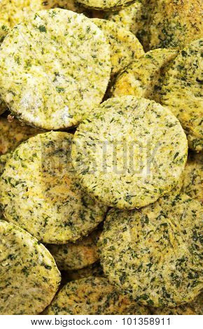 Bruschetta Sandwiches With Gauda, Sesame Seads And Herbs
