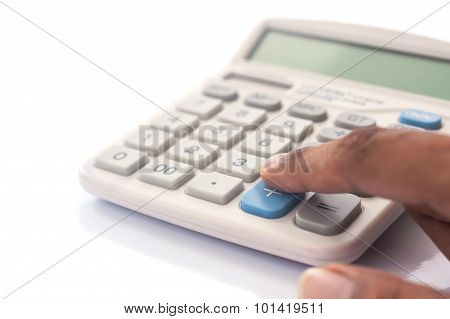 Realistic Electronic Calculater Isolated