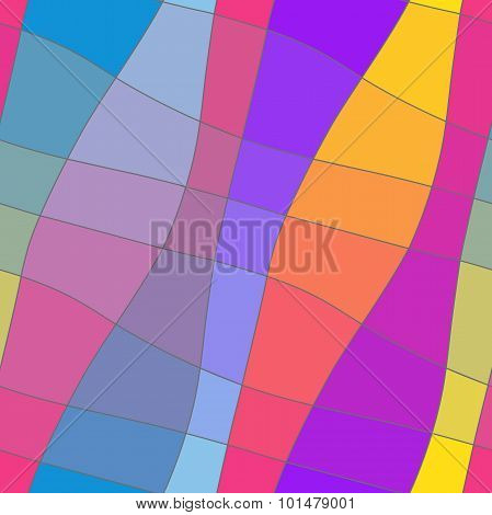 Seamless abstract geometric colourful ornament