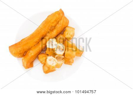 Fried Bread Stick Or Popularly Known As You Tiao, A Popular Chinese Cuisine.