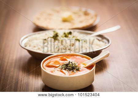 Delicious food on table of restaurent.