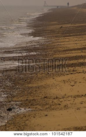 Minsmere Beach on a Foggy Day