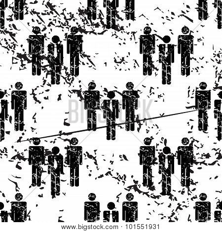 Work group pattern, grunge, monochrome