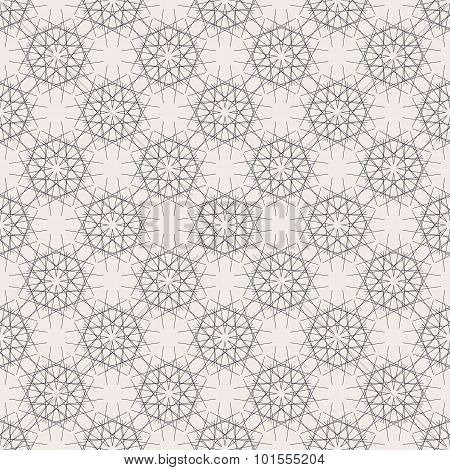 Round Geometric Linear Seamless Pattern