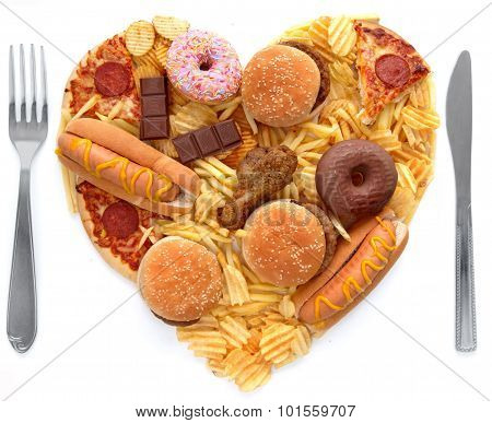 Unhealthy Meal Concept