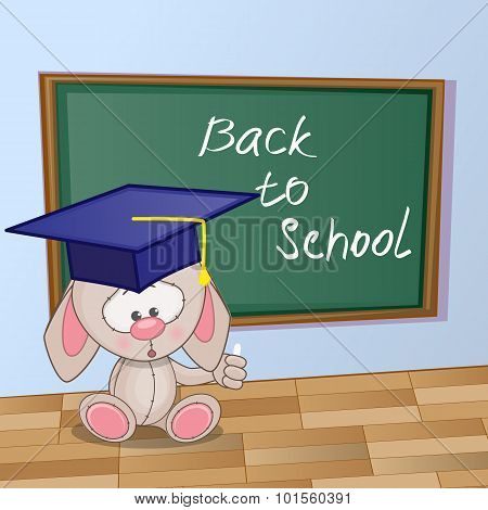 Cartoon Rabbit Wrote In Classroom