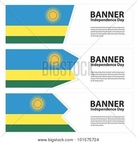 Rwanda  Flag Banners Collection Independence Day