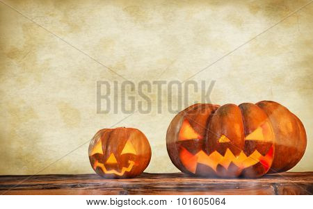Scarry halloween pumpkin background
